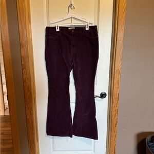 Wrangler high rise fierce flare Women's Corduroy Pants in Deep Purple Size 18x32